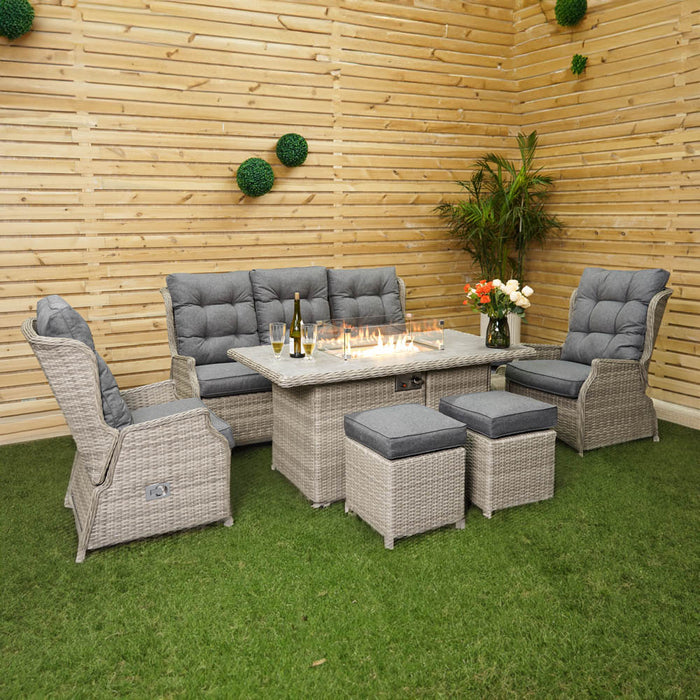 Cambridge Firepit Lounge Sofa Set