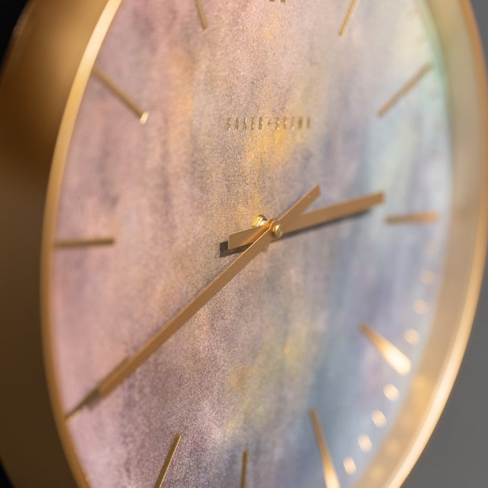 Baker And Brown Metallic Clock Indigo 50cm