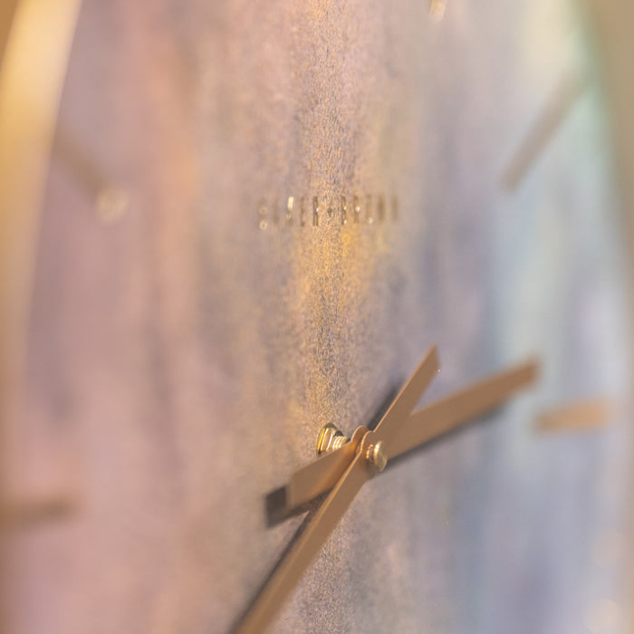 Baker And Brown Metallic Clock Indigo 50cm