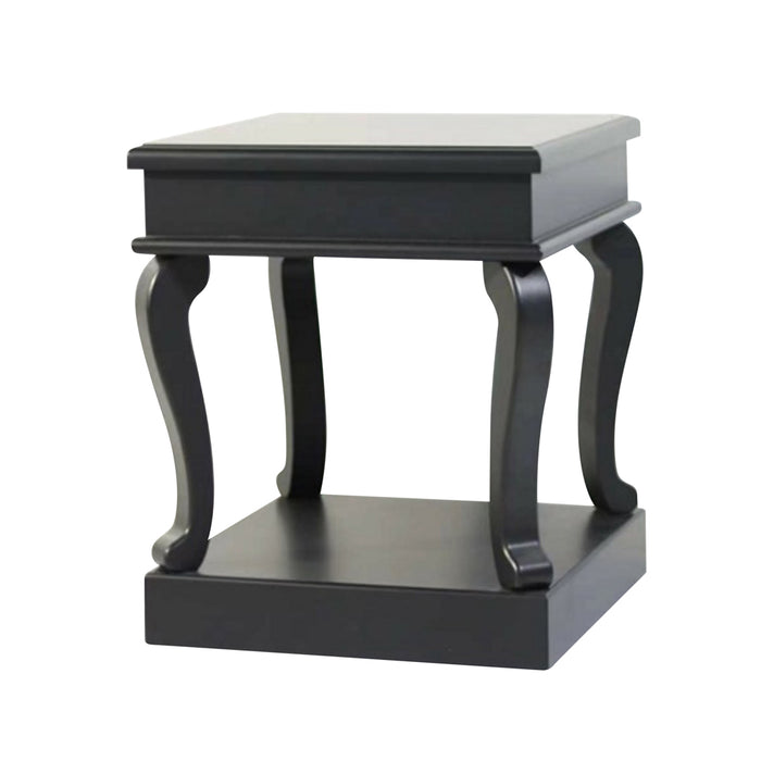Scroll End Table Black