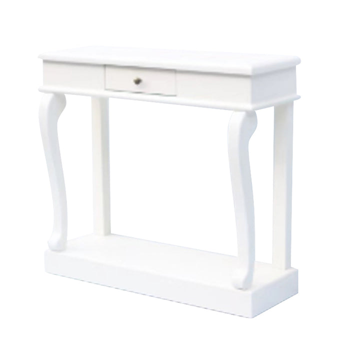 Scroll Console Table W/drawer Ivory 90cm